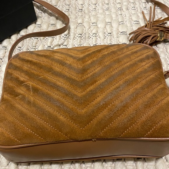 YSL LOU CAMERA BAG IN QUILTED SUEDE AND SMOOTH LEATHER - Picture 4 of 6